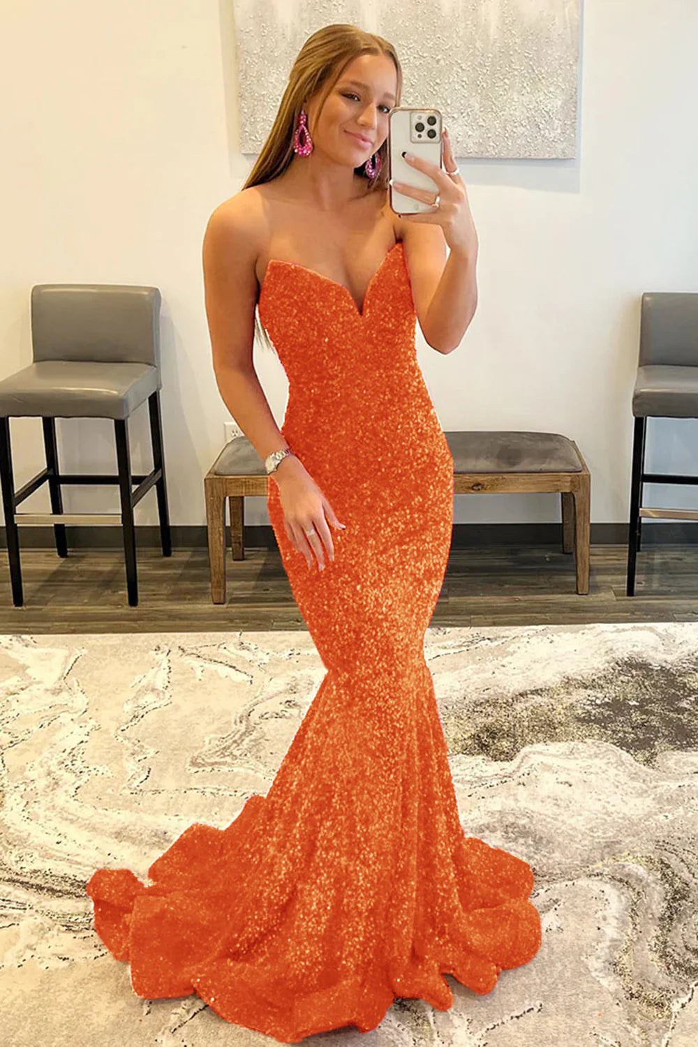 Sweetheart Mermaid floor-length Prom Dress