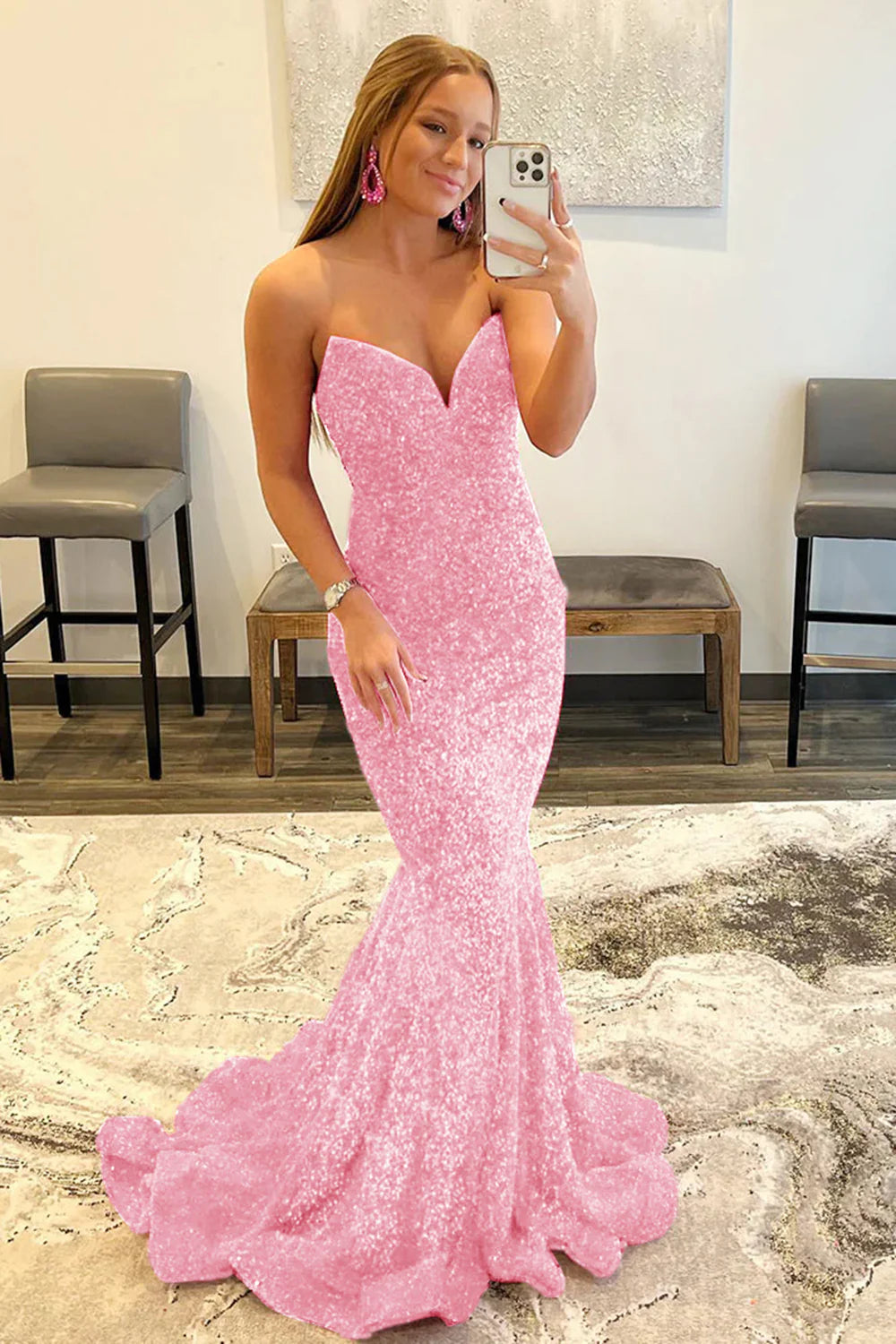 Sweetheart Mermaid floor-length Prom Dress