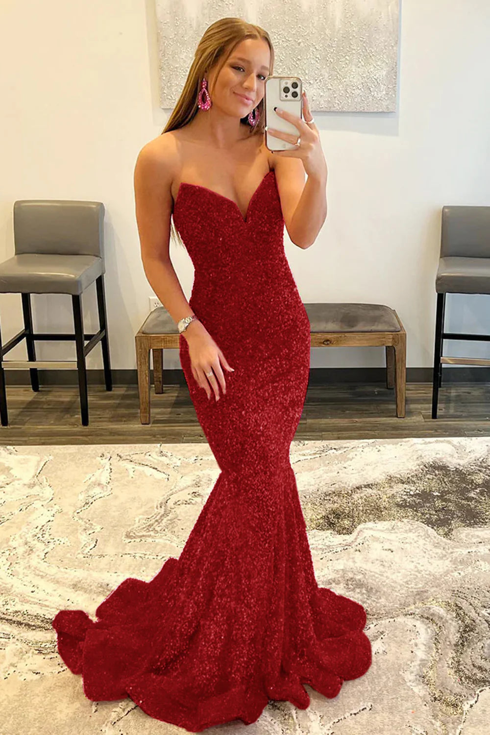 Sweetheart Mermaid floor-length Prom Dress