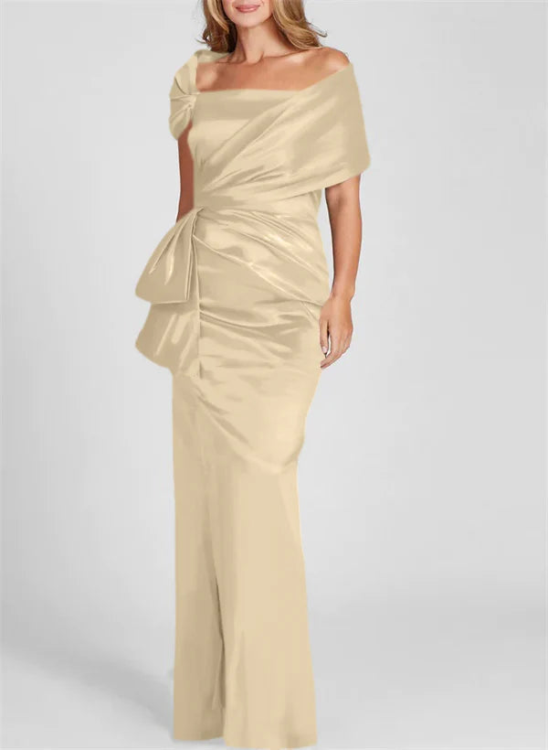 Sheath Off-The-Shoulder Floor-Length Mother Of The Bride Dresses