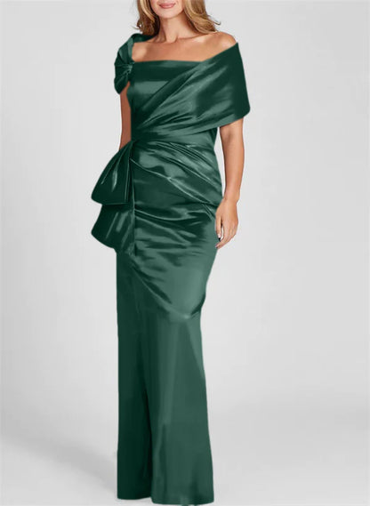 Sheath Off-The-Shoulder Floor-Length Mother Of The Bride Dresses