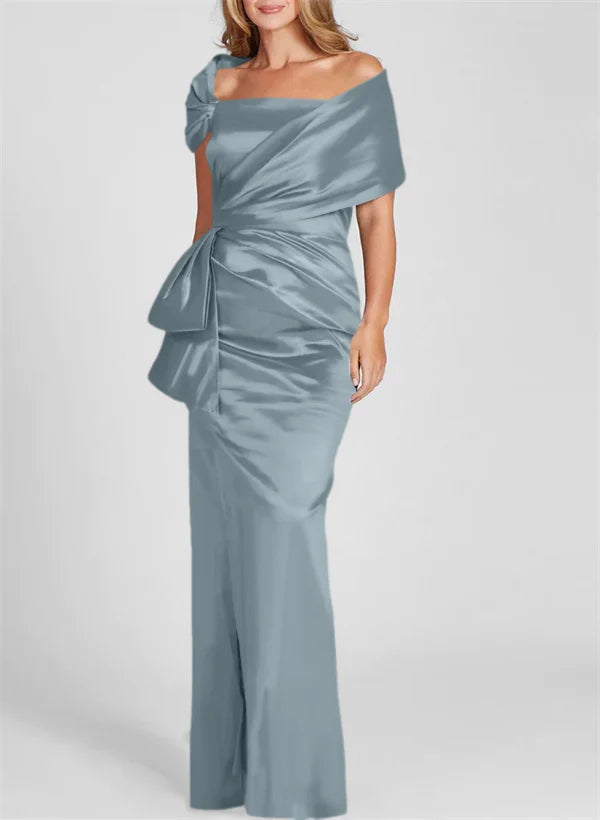 Sheath Off-The-Shoulder Floor-Length Mother Of The Bride Dresses