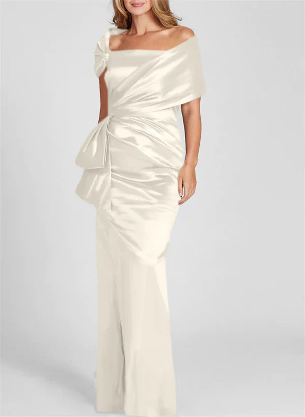 Sheath Off-The-Shoulder Floor-Length Mother Of The Bride Dresses