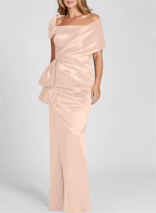 Sheath Off-The-Shoulder Floor-Length Mother Of The Bride Dresses