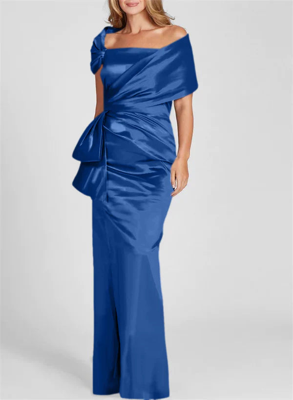 Sheath Off-The-Shoulder Floor-Length Mother Of The Bride Dresses