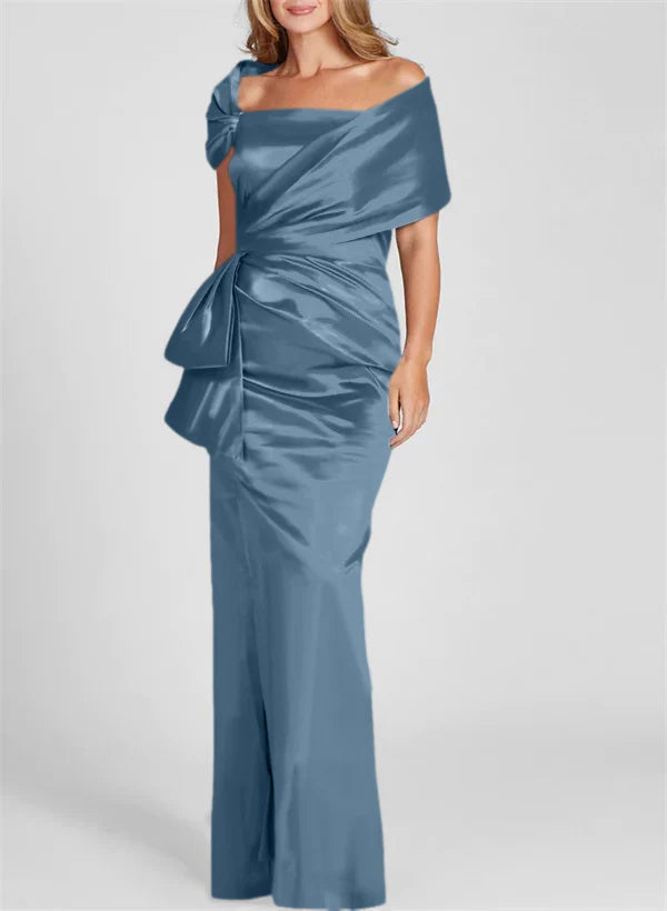 Sheath Off-The-Shoulder Floor-Length Mother Of The Bride Dresses