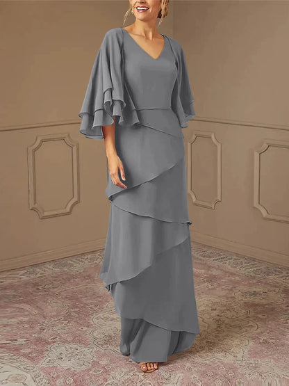 Sheath/Column V-Neck Mother Of The Bride Dresses