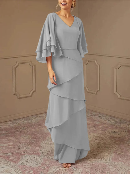 Sheath/Column V-Neck Mother Of The Bride Dresses