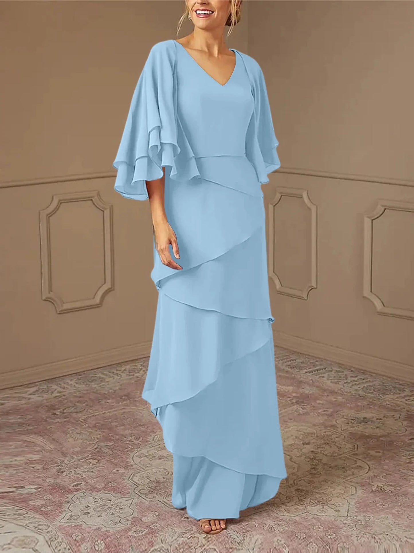 Sheath/Column V-Neck Mother Of The Bride Dresses