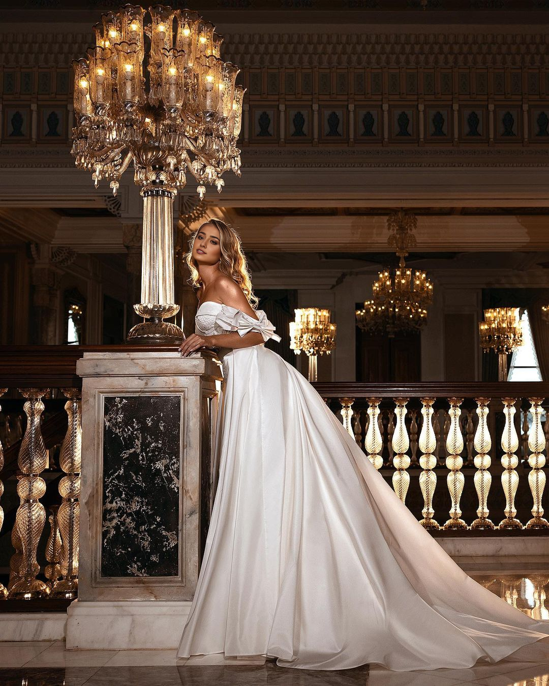 Weitese Lace Floor-length Satin Off-The-Shoulder A-line Wedding Dress With Appliques