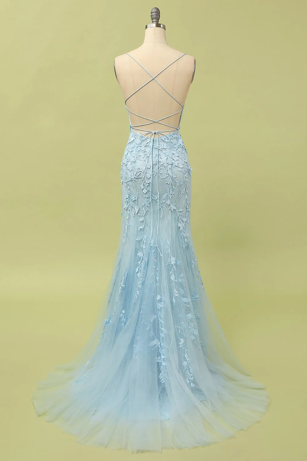 Mermaid Long Prom Dress Backless Evening Party Dresses