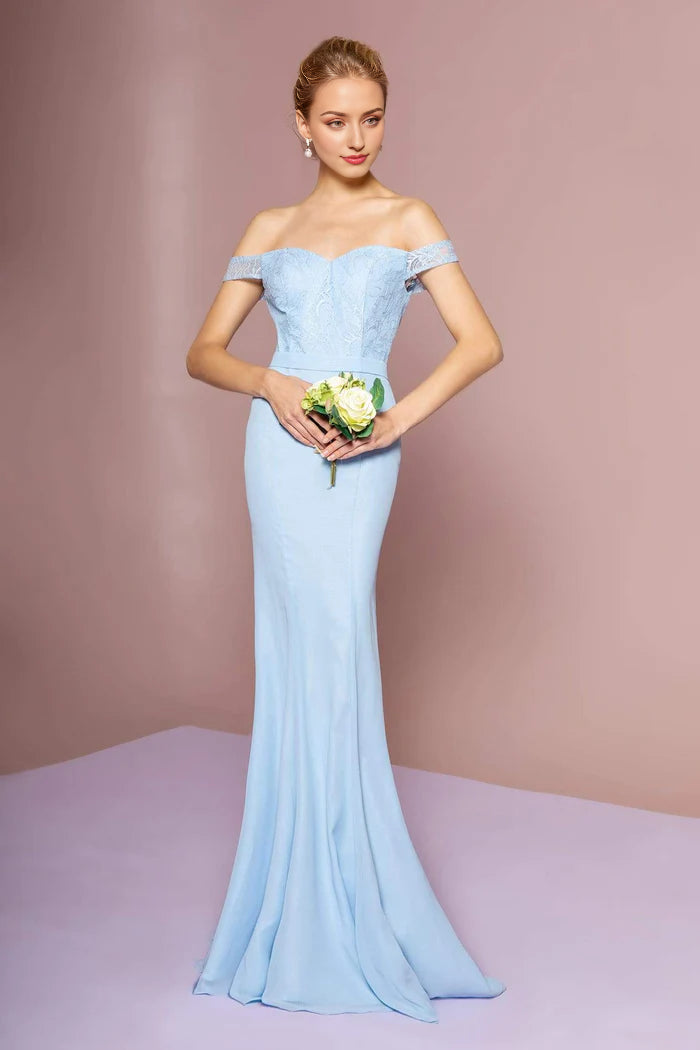 Weitese Shoulder Lace Bodice Mermaid Gown