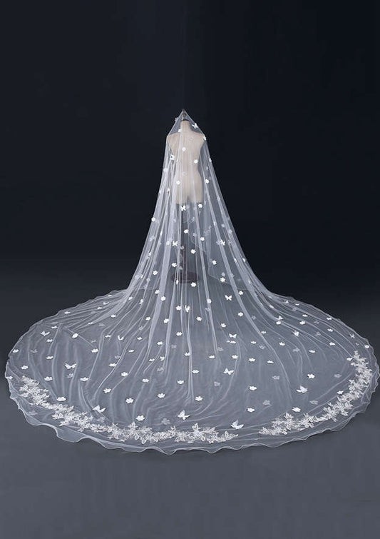 Tulle One-tier Cathedral Bridal Veils