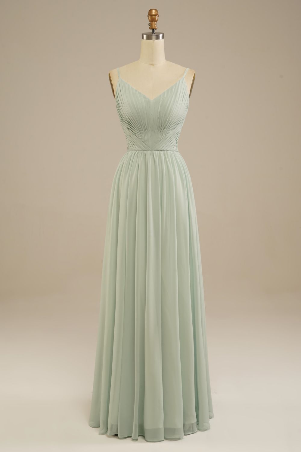 Weitese A-Line Floor Length Chiffon Bridesmaid Dress