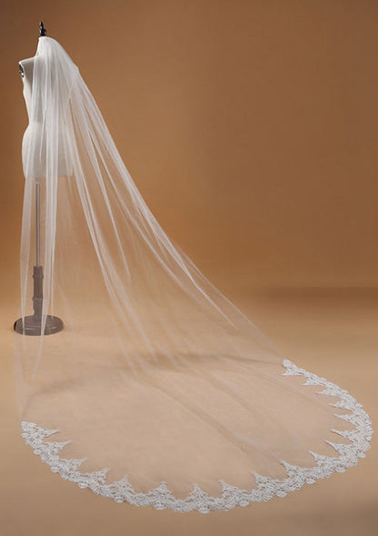 One-tier Cathedral Bridal Veils