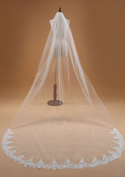 One-tier Cathedral Bridal Veils