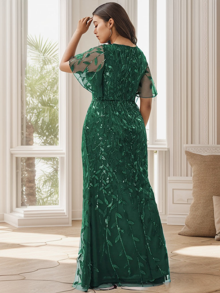 Weitese Plus Size Long Mermaid Formal Dresses for Weddings