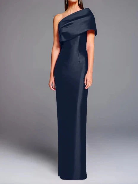 Sheath One-Shoulder Floor-Length Mother Of The Bride Dresses