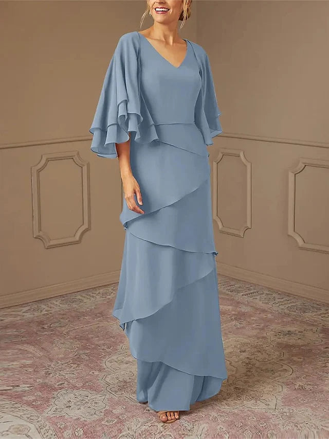 Sheath/Column V-Neck Mother Of The Bride Dresses