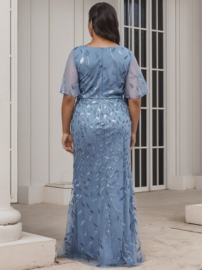 Weitese Plus Size Long Mermaid Formal Dresses for Weddings