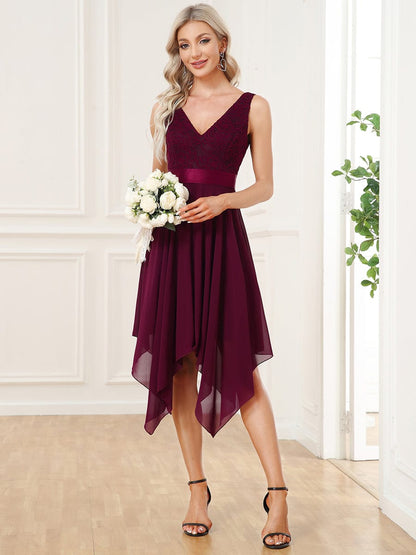 Weitese Stunning V Neck Prom Lace Dress for Women