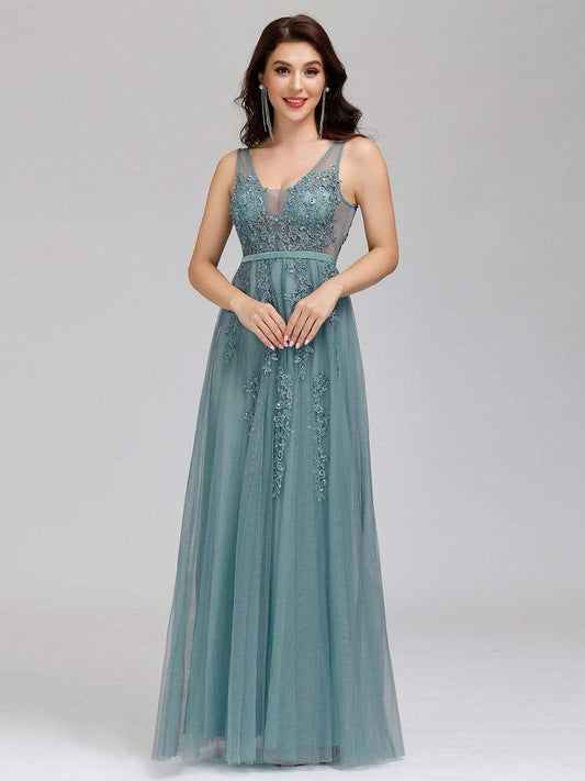 Weitese Maxi Long Elegant Ethereal Tulle Prom Dress