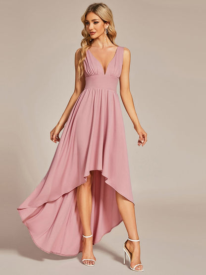 Weitese Elegant High-Low Sleeveless Empire Waist Bridesmaid Dress