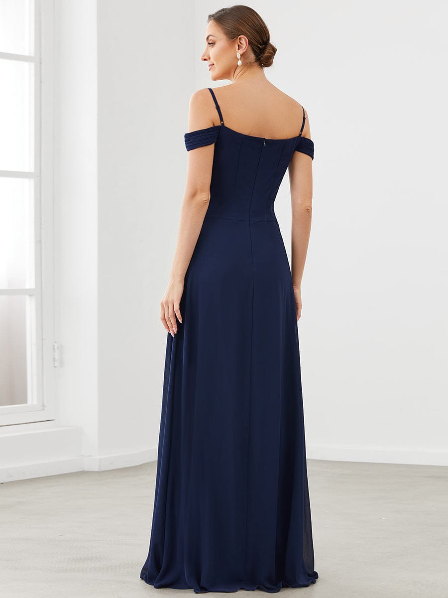 Weitese Spaghetti Straps V-Neck A-Line Bridesmaid Dress