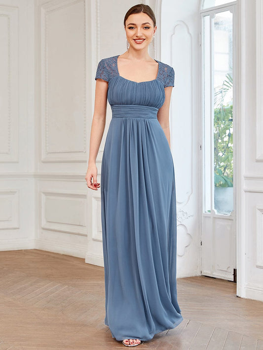 Weitese Chiffon Ruched Sweetheart A-Line Bridesmaid Dress