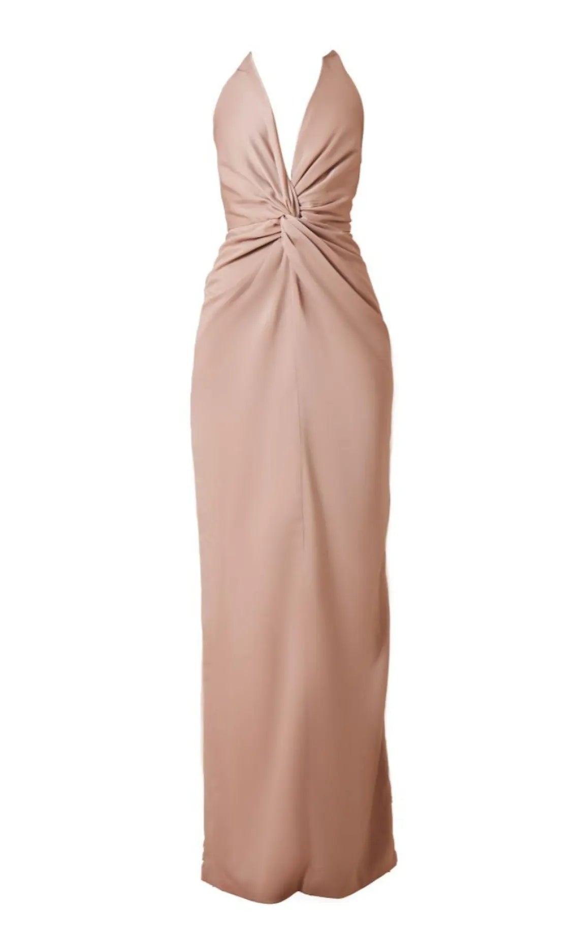 Halter Neck Sleeveless Backless Floor Length Bridesmaid Prom Party Dress