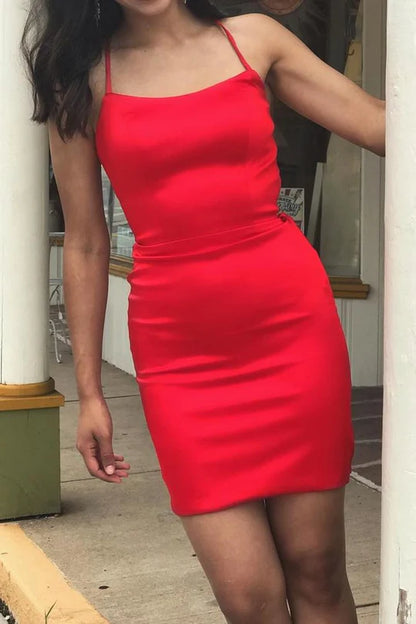 Simple Tight Mini Party Homecoming Dress