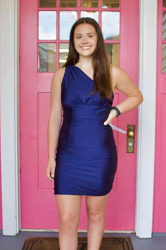 One Shoulder Tight Homecoming Dress