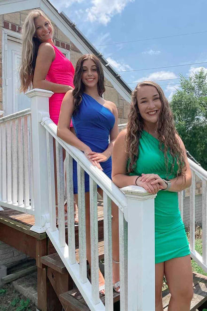 One Shoulder Tight Homecoming Dress