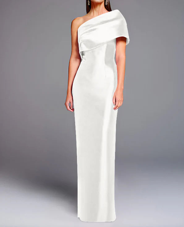 Sheath One-Shoulder Floor-Length Mother Of The Bride Dresses