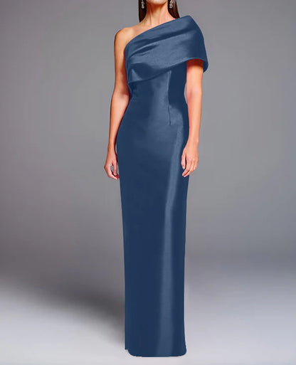 Sheath One-Shoulder Floor-Length Mother Of The Bride Dresses