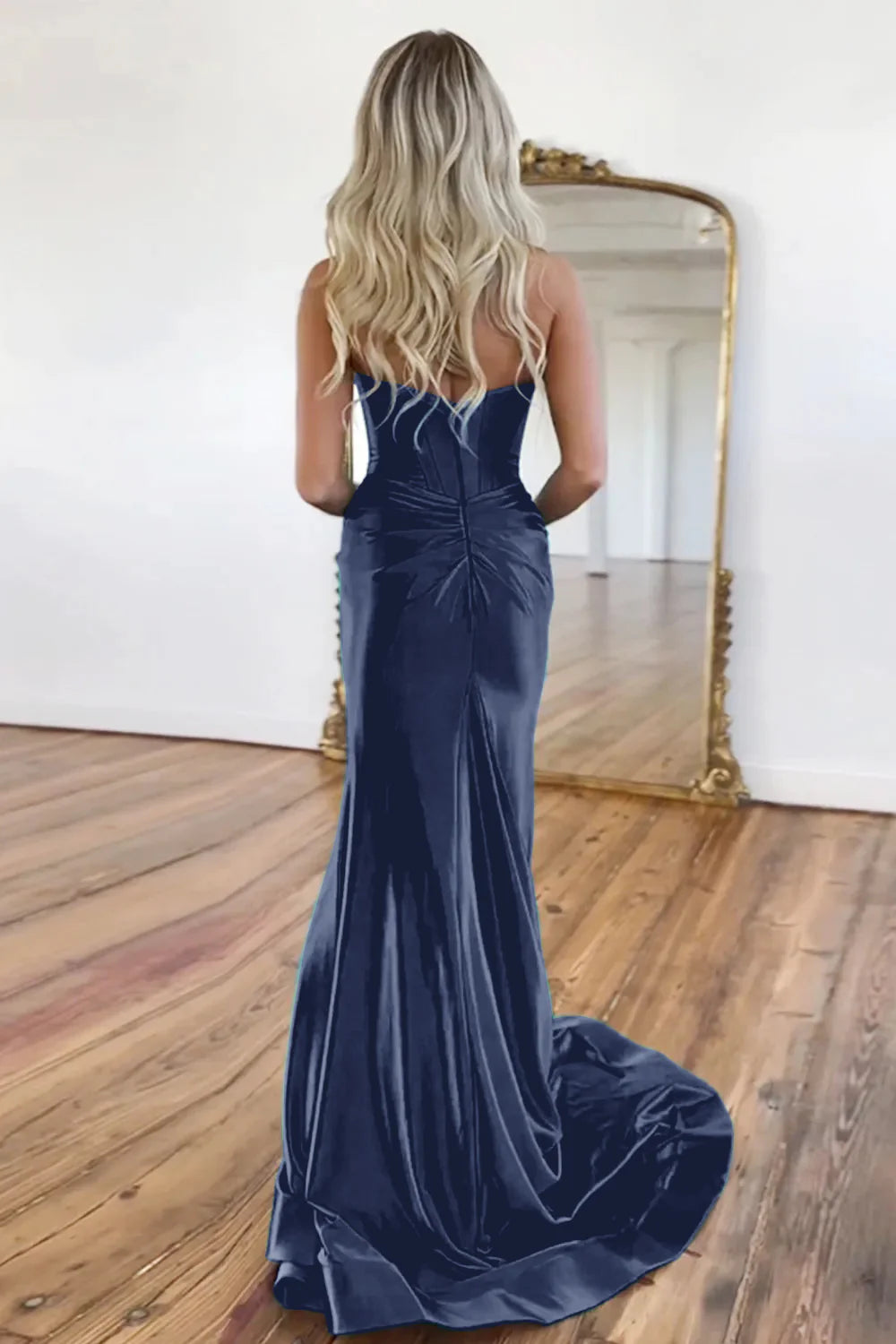 Mermaid Split Sweetheart Long Prom Dress