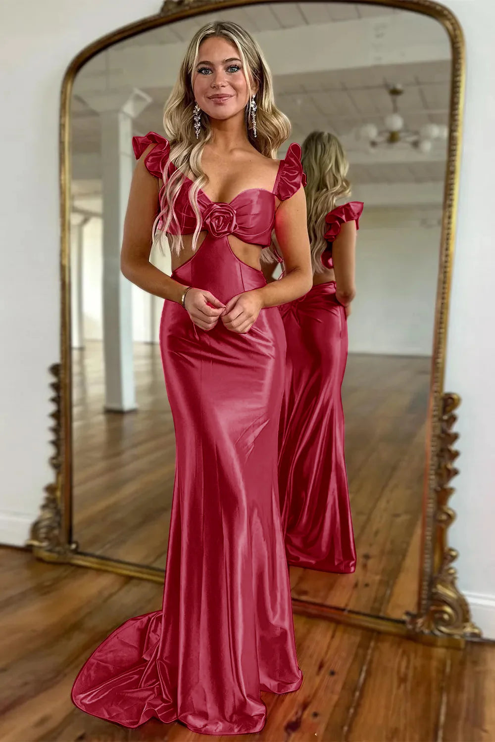 Mermaid Sweetheart Hollow Out Prom Dress