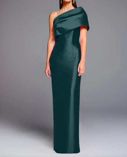 Sheath One-Shoulder Floor-Length Mother Of The Bride Dresses