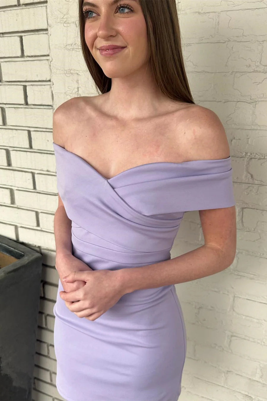 Off-the-Shoulder Tight Short Party Homecoming Dress