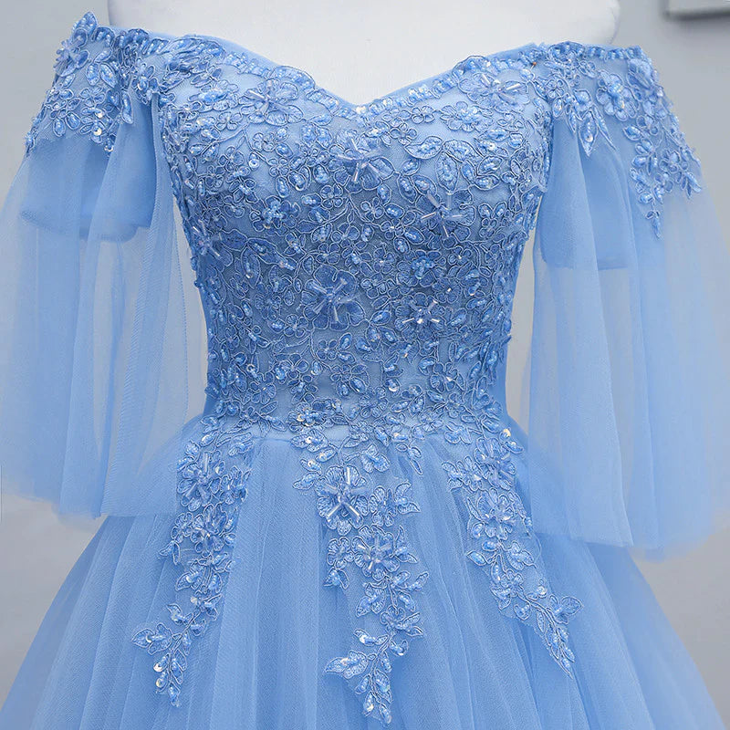 Lovely Lace Off Shoulder Short Homecoming Prom Dress