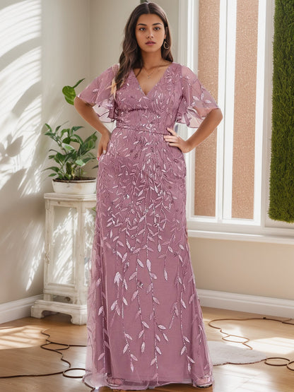 Weitese Plus Size Long Mermaid Formal Dresses for Weddings