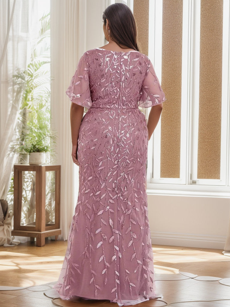 Weitese Plus Size Long Mermaid Formal Dresses for Weddings