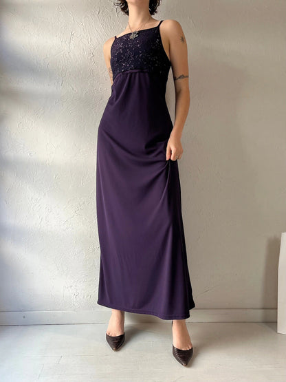 Purple Spaghetti Straps Off Shoulder Ankle Length Sleeveless Mermaid Prom Party Dress