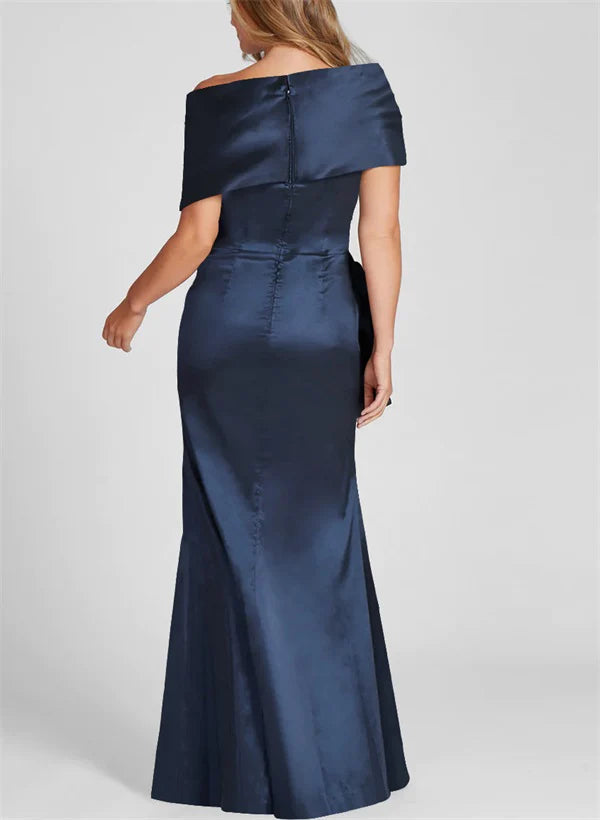 Sheath Off-The-Shoulder Floor-Length Mother Of The Bride Dresses