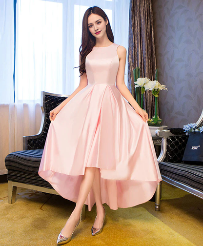 Satin Tea Length Homecoming Dresses