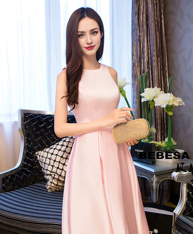 Satin Tea Length Homecoming Dresses