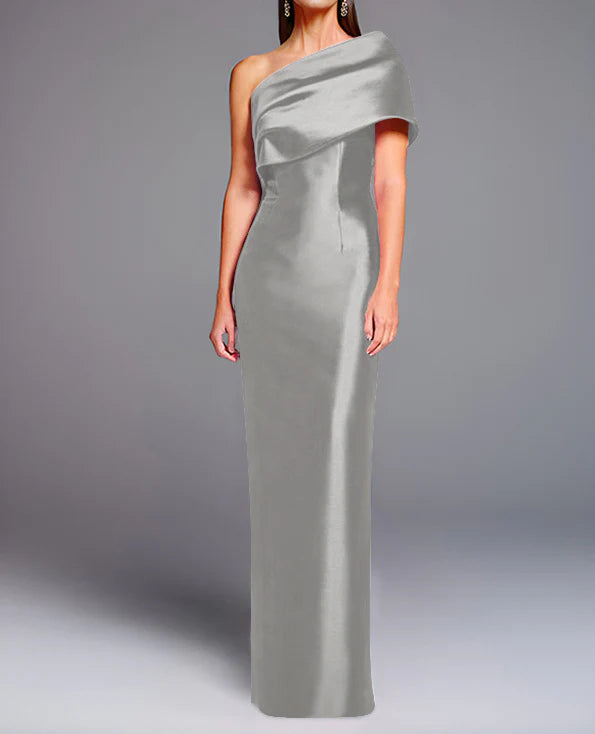 Sheath One-Shoulder Floor-Length Mother Of The Bride Dresses