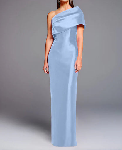 Sheath One-Shoulder Floor-Length Mother Of The Bride Dresses