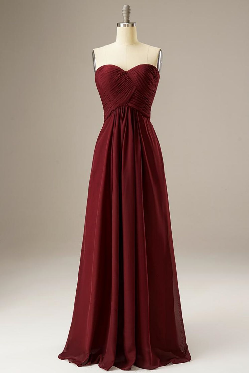 Weitese Off-the-Shoulder Floor Length Sweetheart Corset Back Chiffon Long Prom Bridesmaid Dress