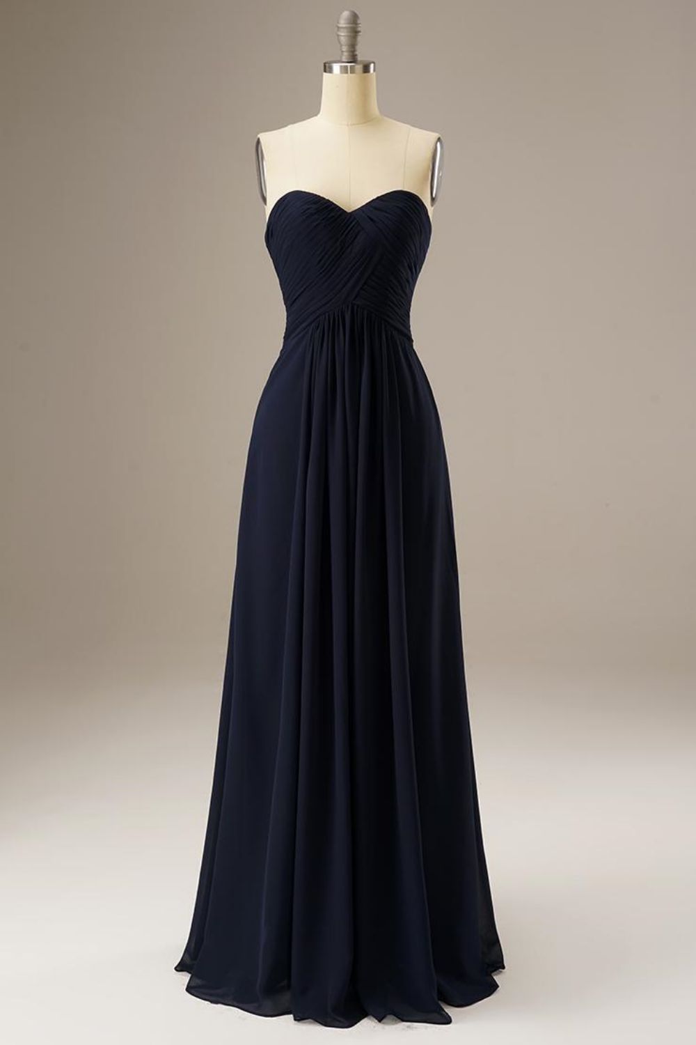 Weitese Off-the-Shoulder Floor Length Sweetheart Corset Back Chiffon Long Prom Bridesmaid Dress